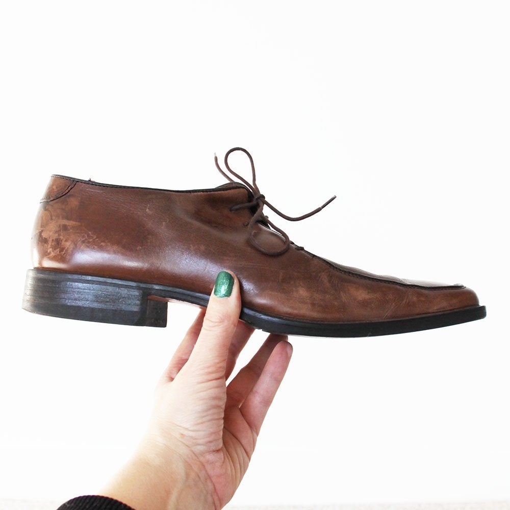 Très belles chaussures en cuir Humberto S9 (Taille 47) €65,-, Enlèvement ou Envoi, Chaussures à lacets, Comme neuf, Brun
