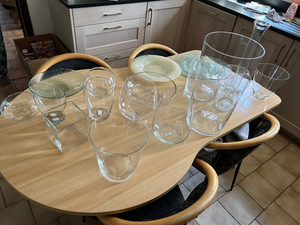 Lot glazen vazen en schalen, Ophalen, Nieuw