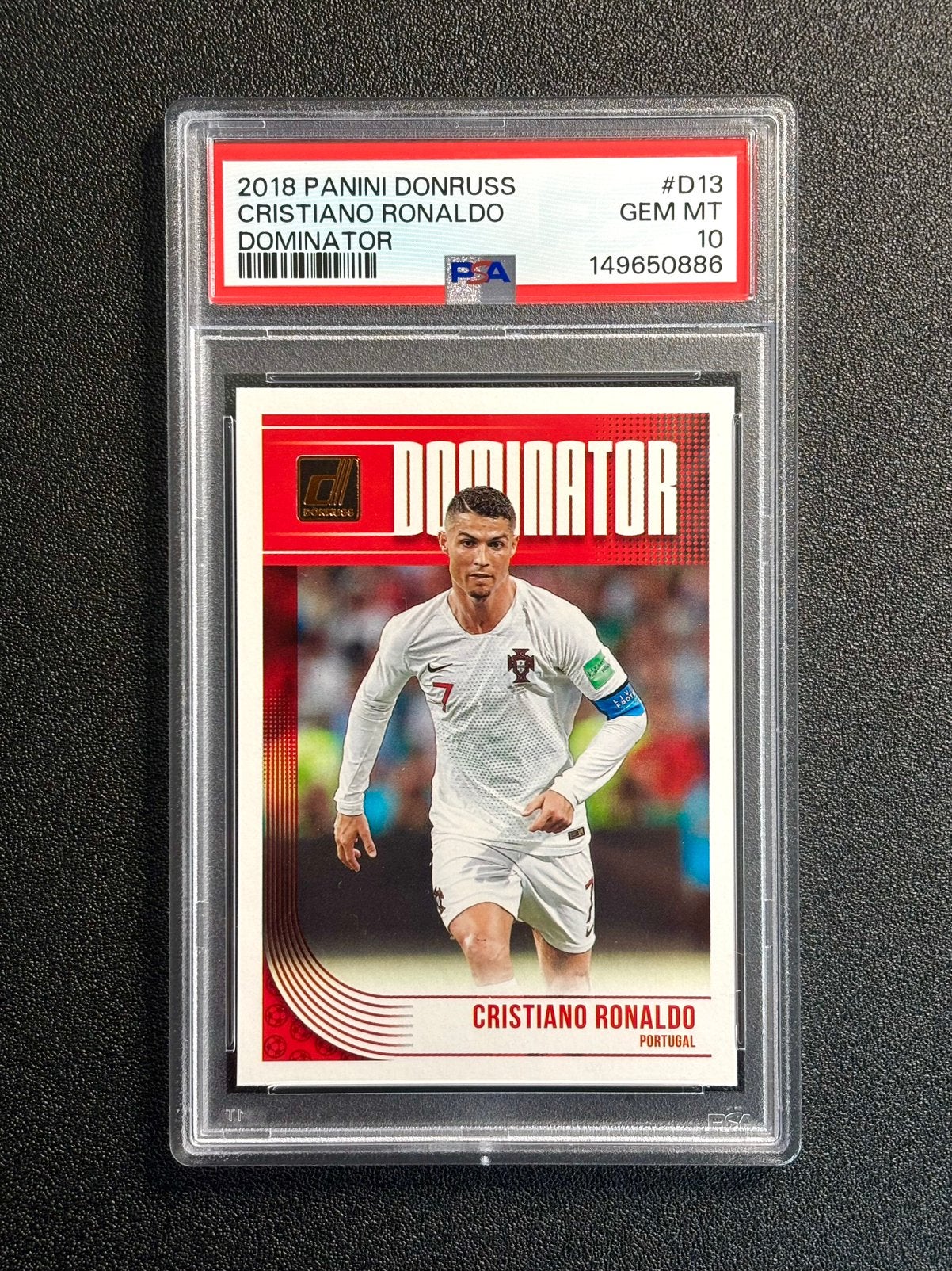 PSA 10 Cristiano Ronaldo 2018 Panini Donruss Dominator, Ophalen of Verzenden, Nieuw, Plaatje