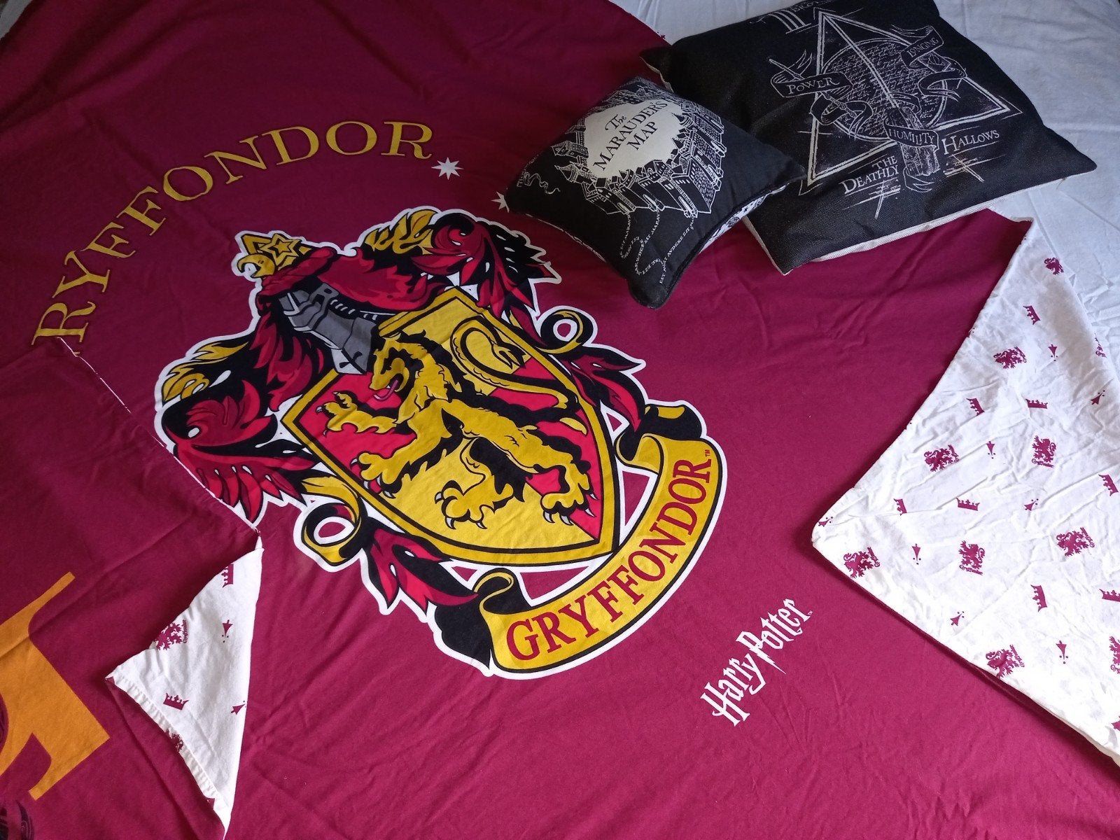 Hardy Potter : 1 parure de lit + 2 coussins + 2 trousses, Maison & Meubles, Enlèvement ou Envoi, Utilisé, Parure de lit