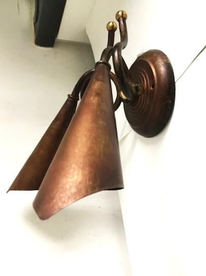Prachtige vintage Italiaanse dubbele wandlamp messing💎😎👌, Ophalen of Verzenden