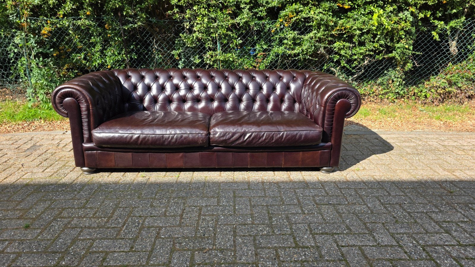 Originele Natuzzi chesterfield 3 zits in absolute nieuwstaat, Driepersoons, Ophalen of Verzenden, Zo goed als nieuw, Rechte bank