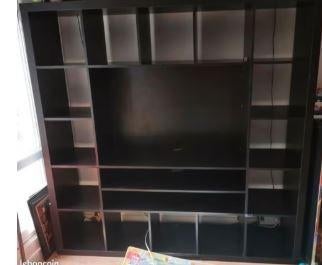 Meuble Ikéa Kallax TV & Bibliothèque brun foncé, 25 à 50 cm, 150 à 200 cm, Comme neuf, Autres essences de bois