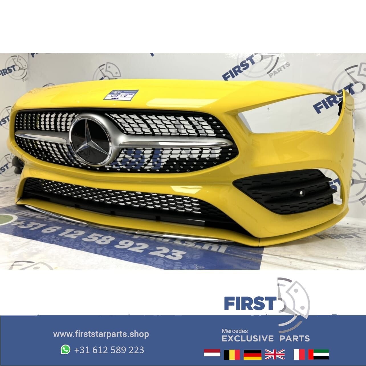 W118 CLA AMG BUMPER GEEL VOORBUMPER + DIAMOND GRILLE origine, Utilisé, -, Avant, -