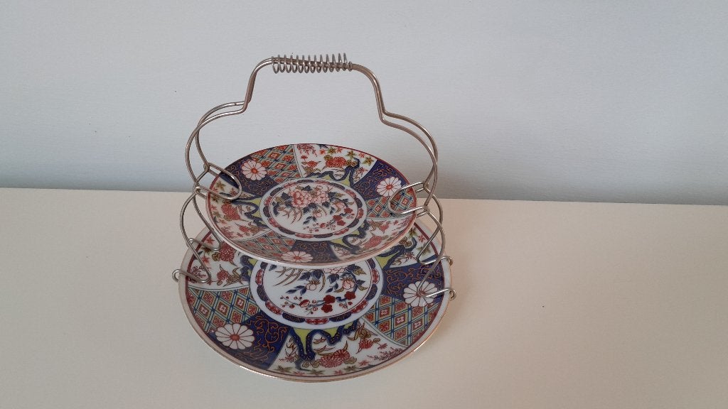 Imari Ware Japan taartplateau, Huis en Inrichting, Woonaccessoires | Overige, Ophalen, Zo goed als nieuw, Vintage