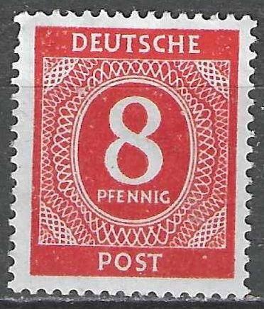 Duitsland A.A.S. 1946 - Yvert 7 - Cijfer in Ovaal (ZG), Verzenden, Postfris