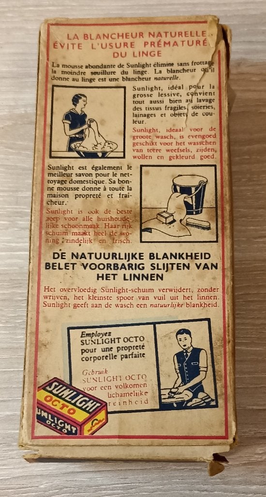 Authentique boîte de savon Sunlight d'époque 1939/40 ww2, Envoi, Armée de terre, Autres types
