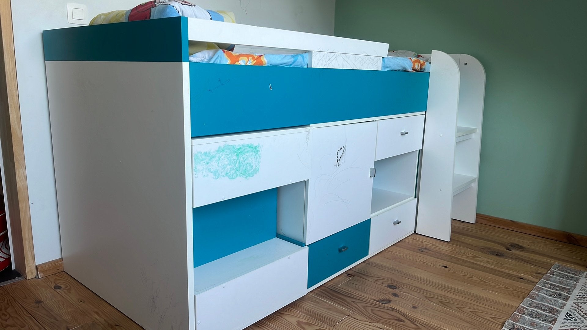 Gratis een bed, Enlèvement, Utilisé, Lit mezzanine