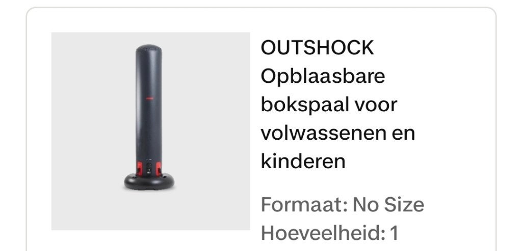 Opblaasbare bokspaal, Sport en Fitness, Boksen, Ophalen, Zo goed als nieuw, Boks-accessoire