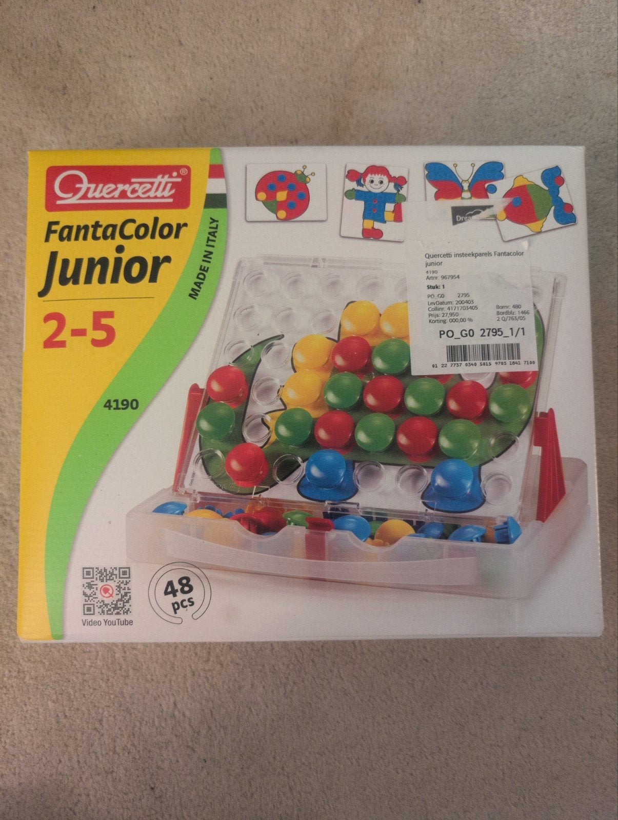 Quercetti Fantacolor junior insteekparels, Kinderen en Baby's, Ophalen