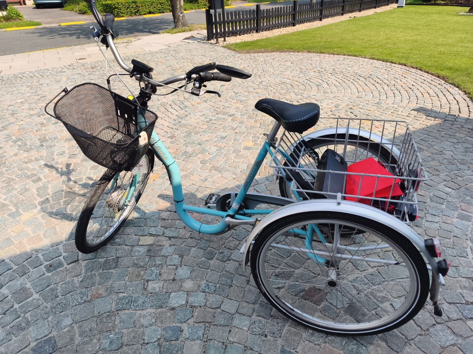 Electrische 3wieler met laadbak en mandje, Ophalen, Gebruikt, Schijfrem, 3wieler