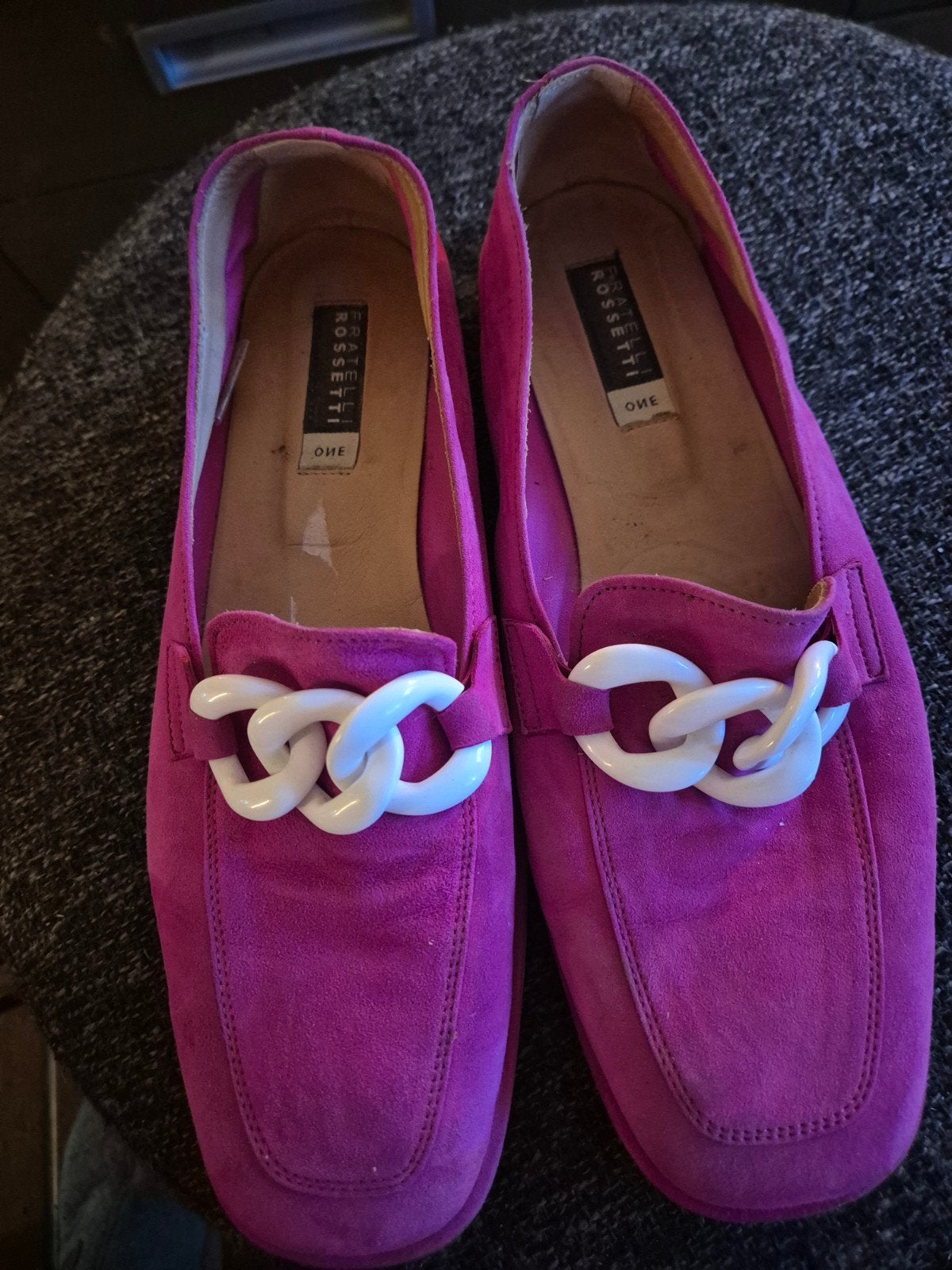 Luxe Fratelli Rossetti One Loafers – Fuchsia Suède – Maat 39, Fratelli Rossetti, Zo goed als nieuw, Roze, Ballerina's