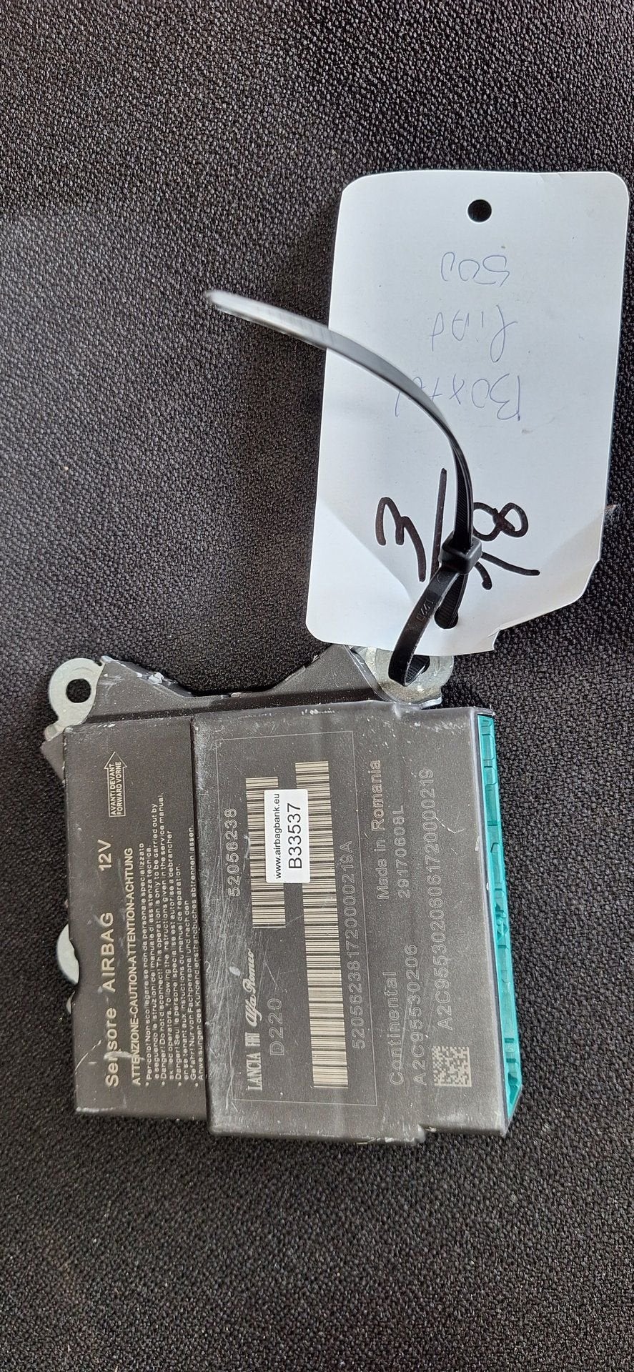 Originele Airbag Stuurmodule Computer Sensor Fiat 500 Alfa L, Gebruikt, -, -, Ophalen of Verzenden