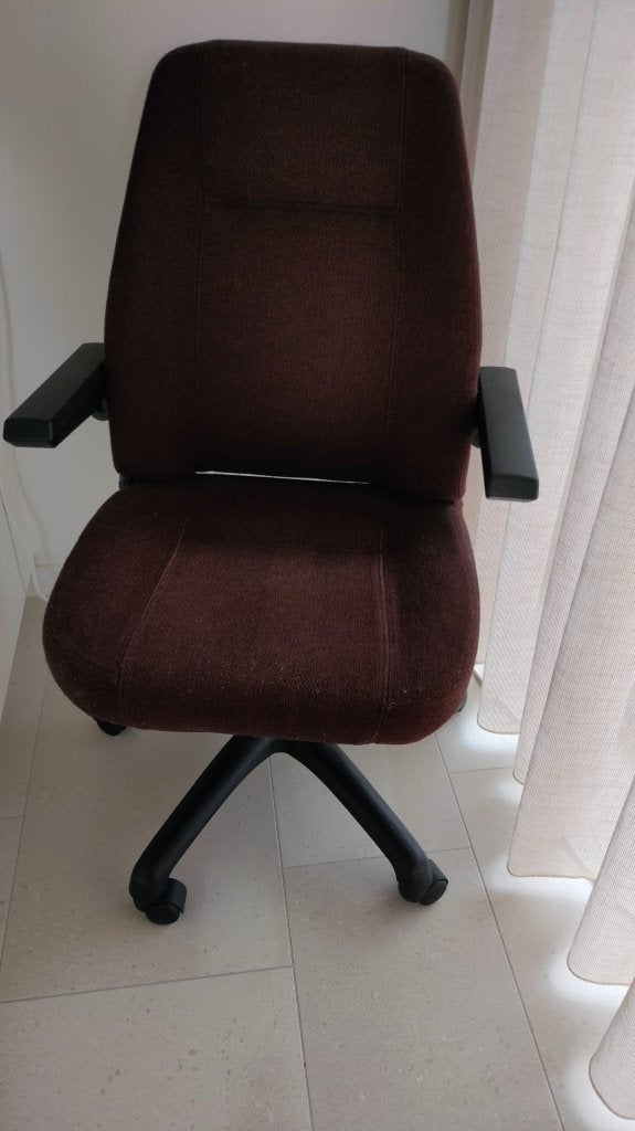 Chaise de bureau rembourrée, Maison & Meubles, Enlèvement, Utilisé, Brun, Chaise de bureau