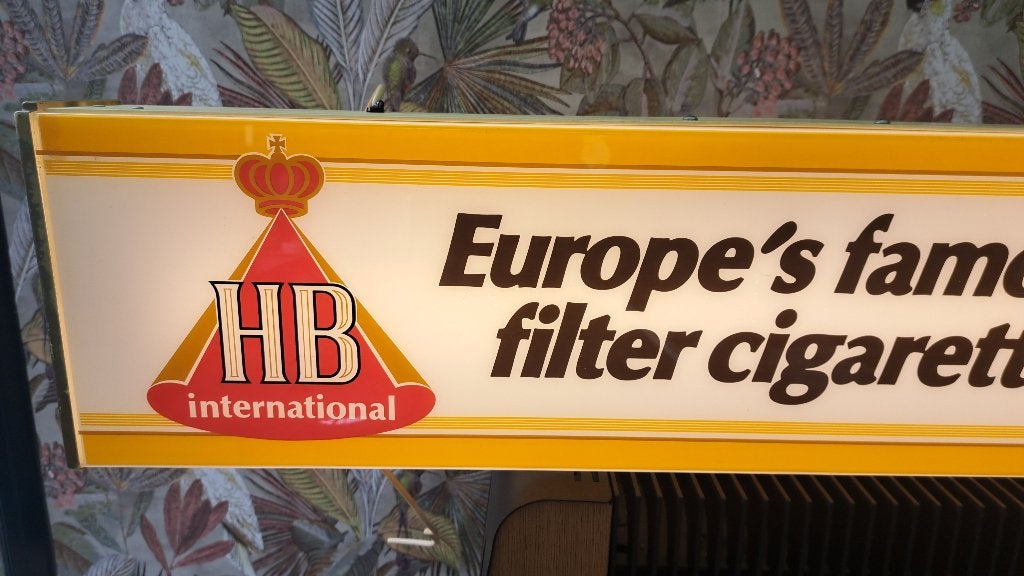 Vintage HB International Lichtbak Jaren 70, Ophalen, Gebruikt, Lichtbak of (neon) lamp