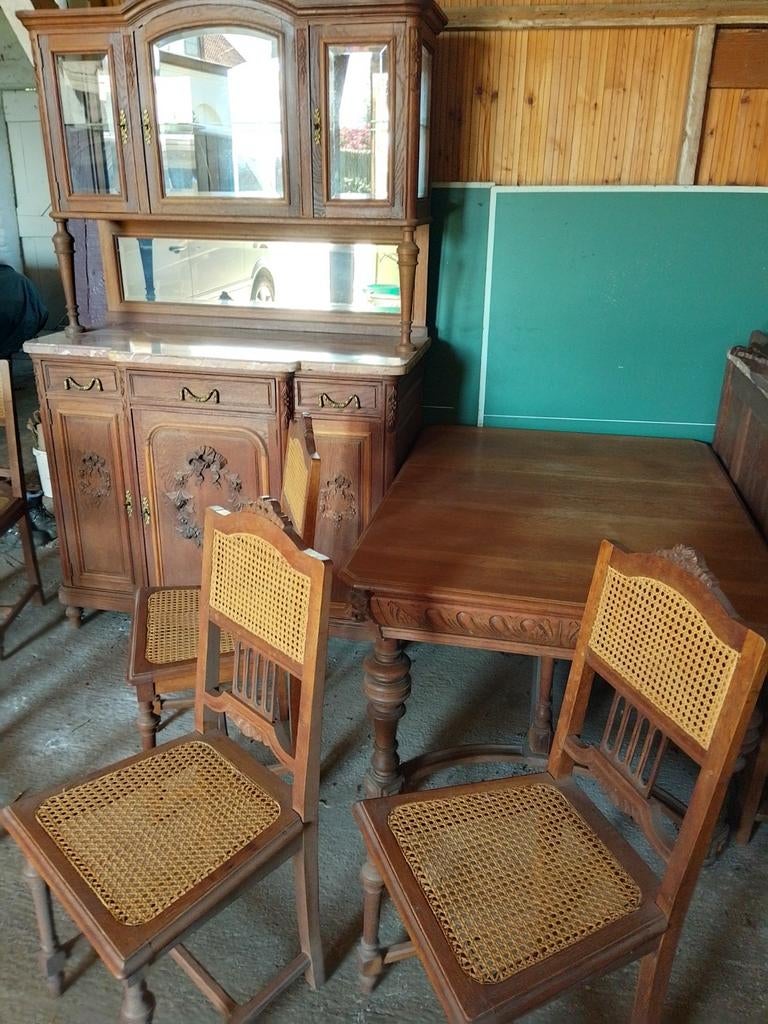 Art deco eetkamer, licht Eiken , mooie staat, Antiek en Kunst, Antiek | Meubels | Kasten, Ophalen