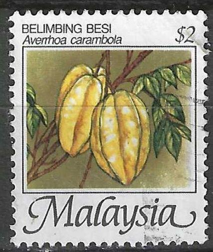 Malaisie 1986 - Yvert 347 - La carambole - 2 jours (ST), Timbres & Monnaies, Timbres | Asie, Envoi, Affranchi, Asie du Sud Est
