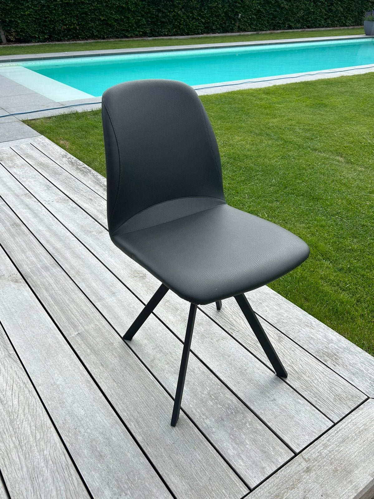 6 roterende stoelen in goede staat, Enlèvement, Comme neuf, Noir