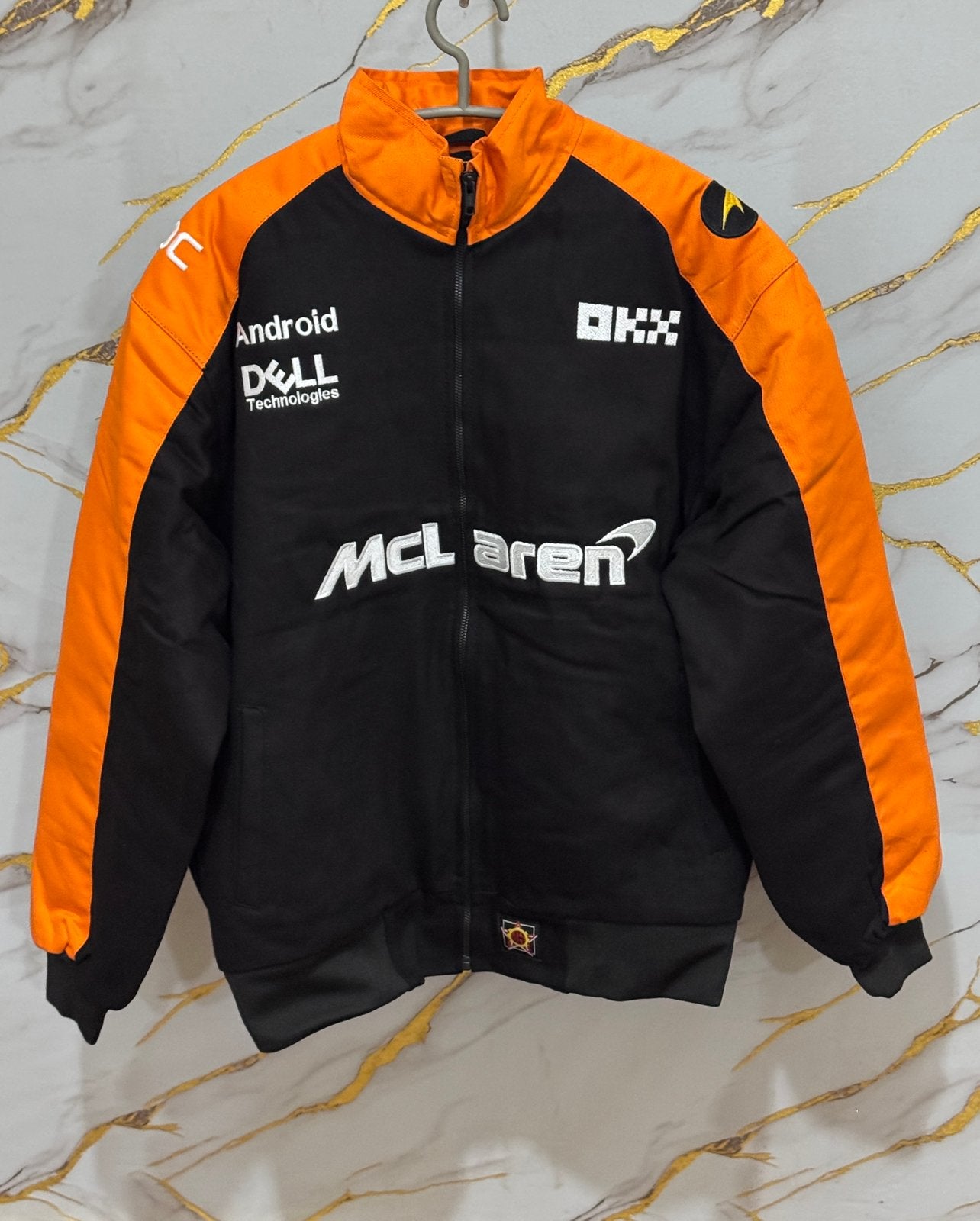 Veste Racing McLaren Vintage – Style Formula 1 / Motorsport, Envoi, Neuf, Taille 52/54 (L), Multicolore