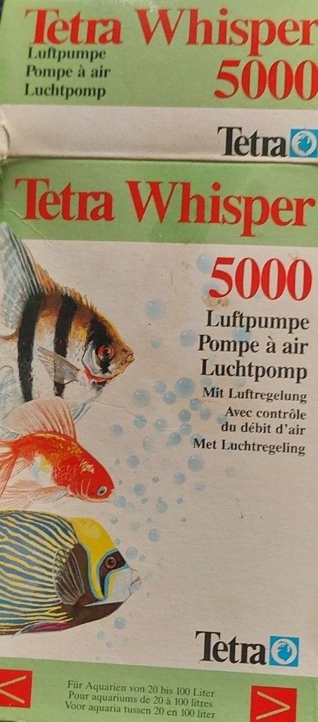 Pompe à air Tetra Whisper 5000 - Vintage NOS (neuf/unique), Animaux & Accessoires, Neuf, Enlèvement ou Envoi, Pompe, Tetra