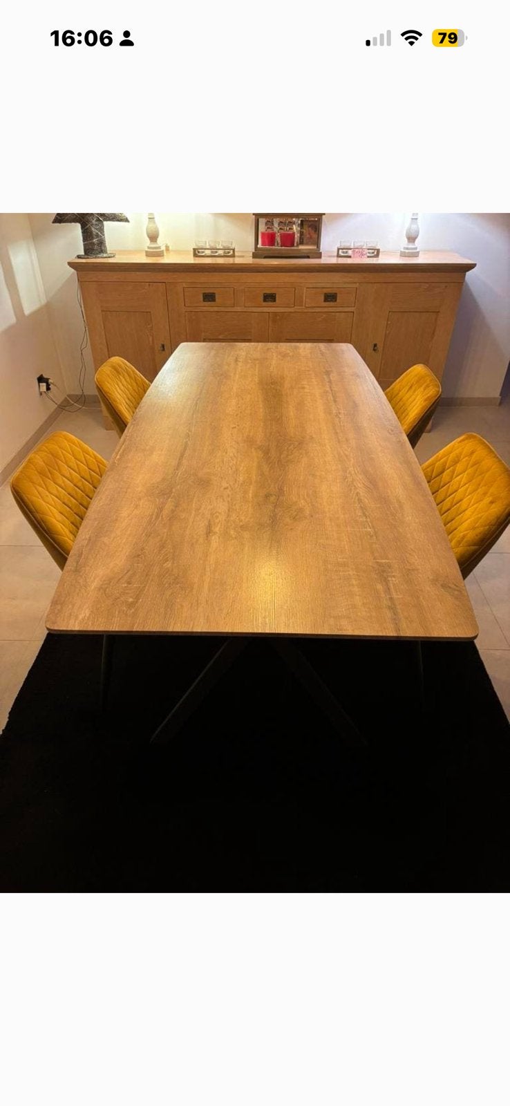 Table en bois 2 x 10 cm, 150 à 200 cm, Cinq personnes ou plus, Comme neuf, Enlèvement