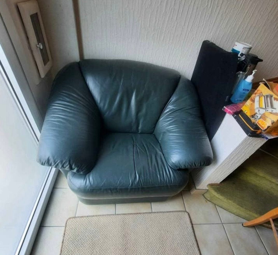 Fauteuil 1 place en cuir, Maison & Meubles, 75 à 100 cm, Enlèvement, Utilisé, Cuir