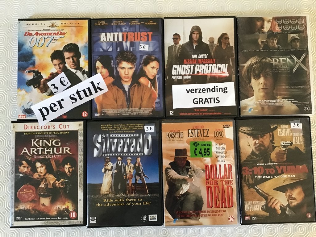 22 DVD de films d'action à 3€ avec livraison gratuite, Enlèvement ou Envoi, Comme neuf