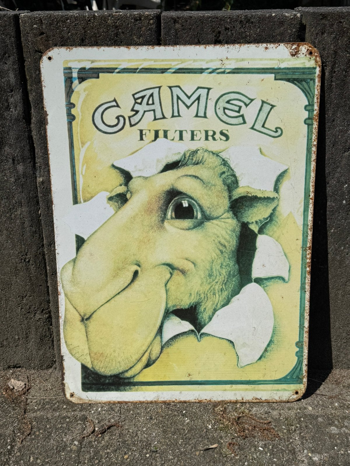 Camel filter oud reclamebord, Verzamelen, Merken en Reclamevoorwerpen, Gebruikt, Reclamebord, Ophalen of Verzenden