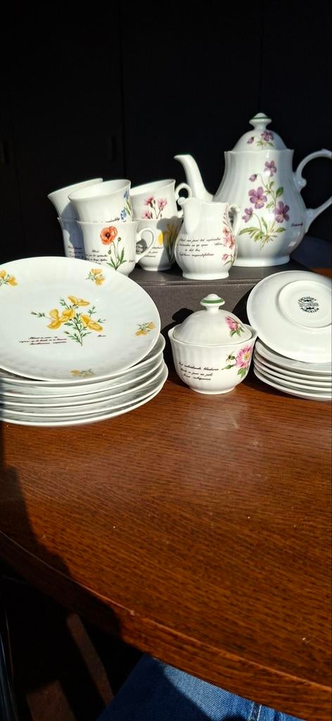 Vintage libelle servies, uitgebracht in de jaren '90, Antiek en Kunst, Ophalen