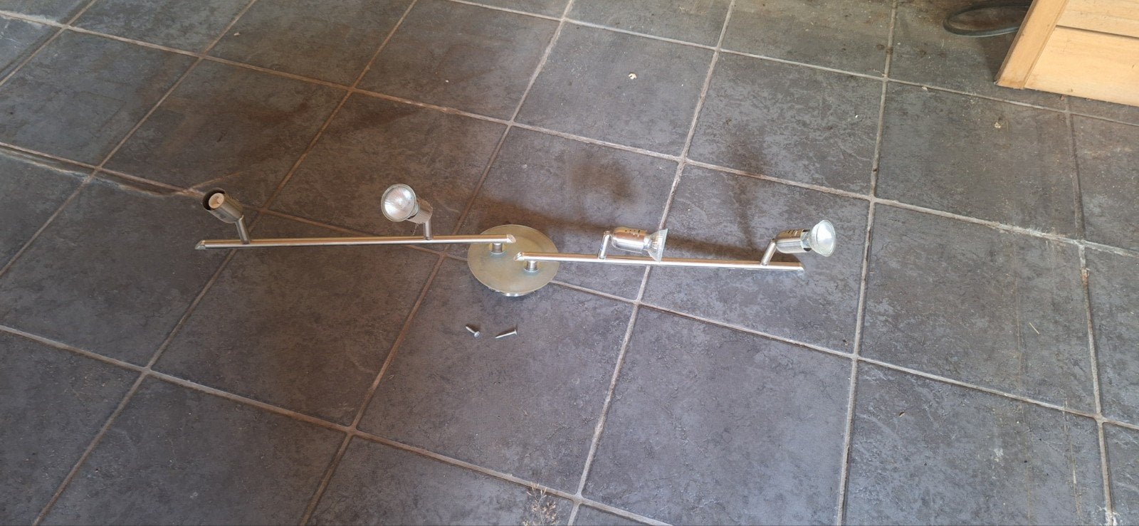 Spot met 4 lampen, Maison & Meubles, Lampes | Spots, GU10, Enlèvement, Métal, Compatible montage au plafond