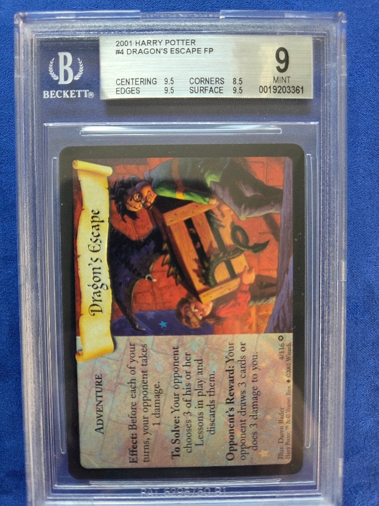 2001 WotC Harry Potter Dragon’s Escape 4/116 | BGS 9, Verzamelen, Ophalen of Verzenden, Zo goed als nieuw, Overige typen