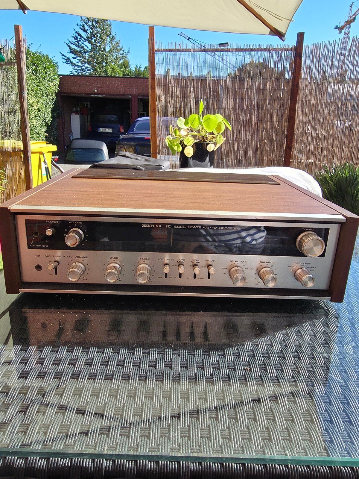 Retro platenspeler + am/fm tuner, Audio, Tv en Foto, Ophalen, Gebruikt, Radio