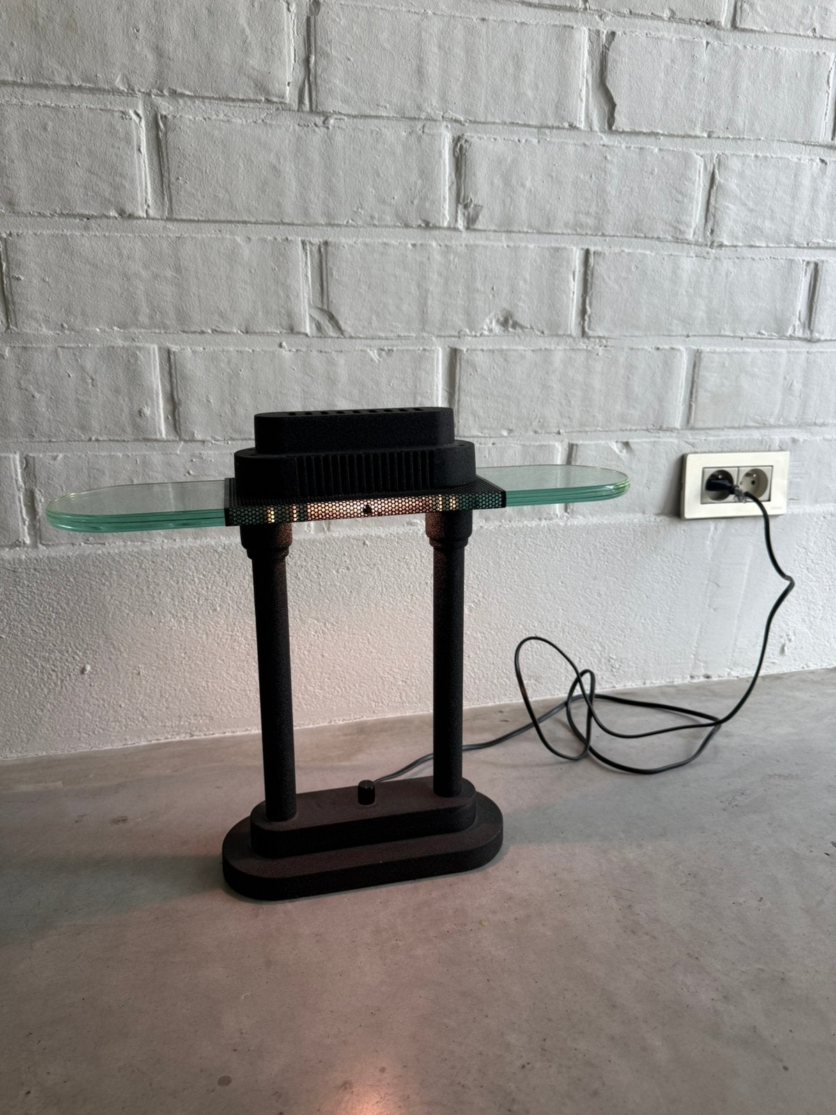 1980s, Bankers Desk Lamp, Robert Sonneman, Huis en Inrichting, Ophalen of Verzenden, Gebruikt