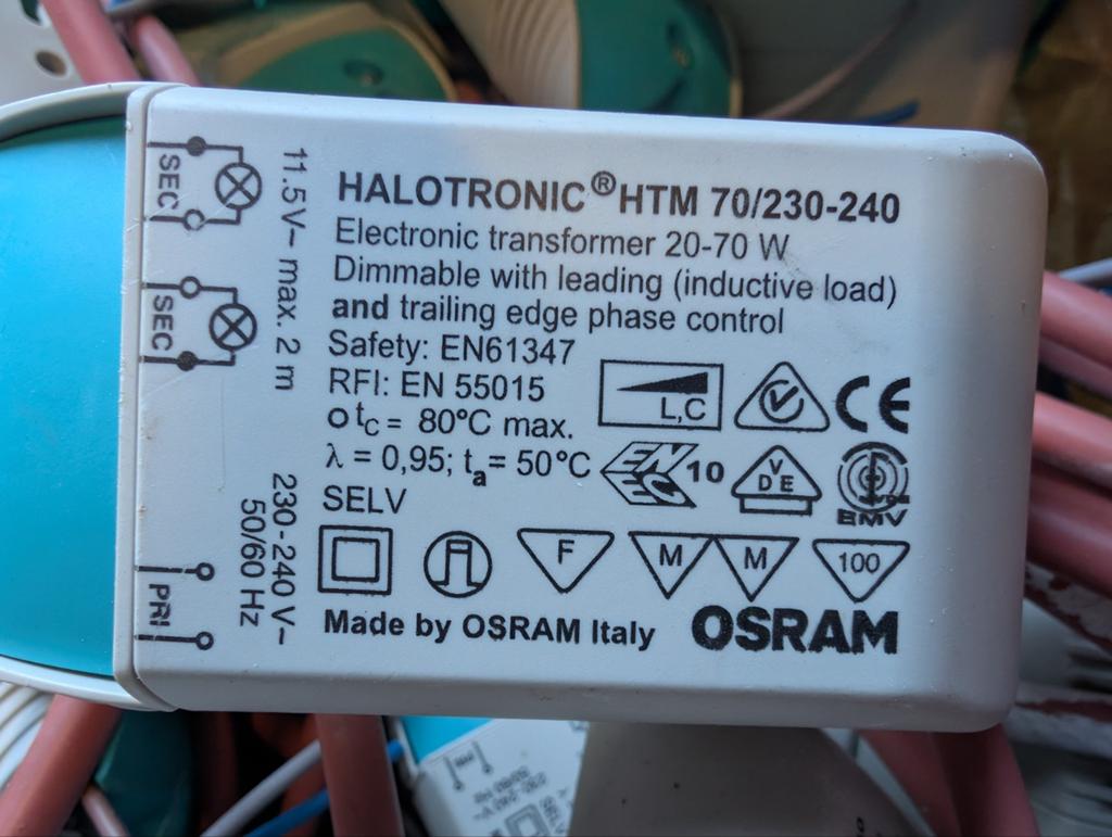 60 tal transfo's 20-70W, Bricolage & Construction, Électricité & Câbles, Enlèvement