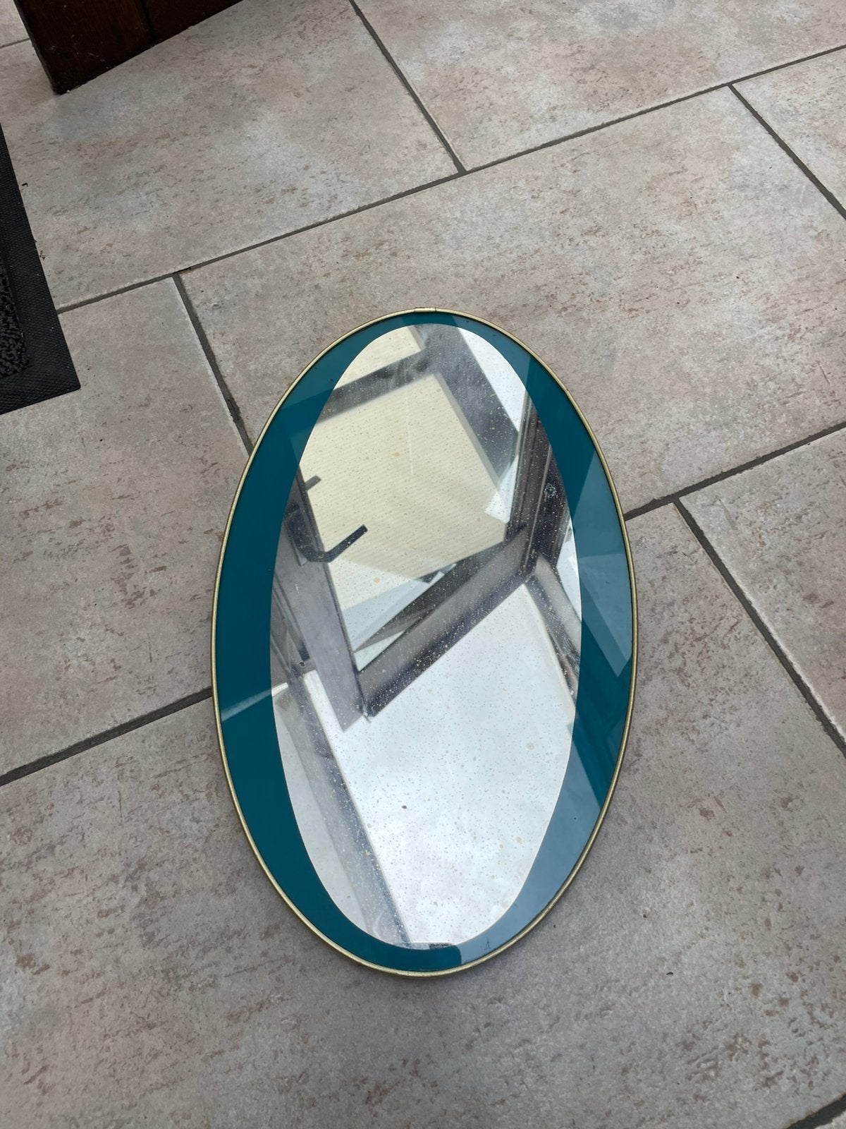 Retro/ vintage spiegel, Huis en Inrichting, Ophalen, Minder dan 50 cm, Gebruikt, Minder dan 100 cm