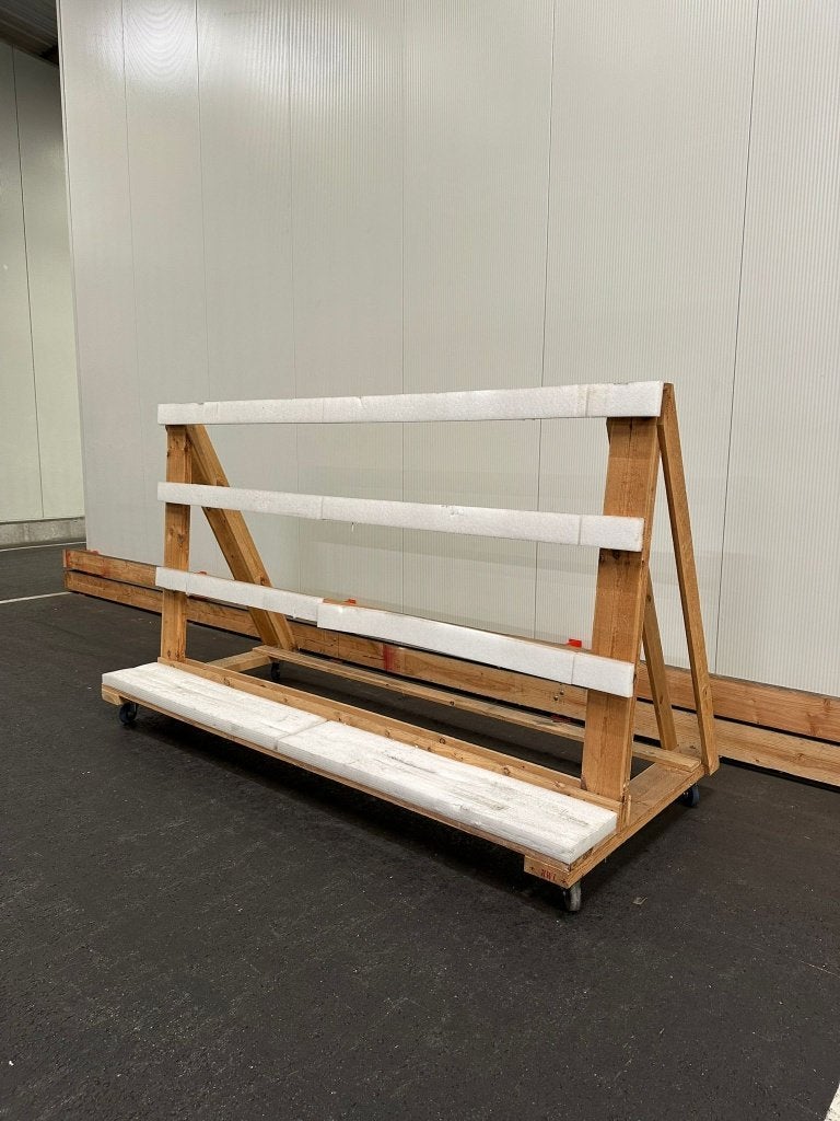 Glasbok/Transportbok met wielen 2720x1620x1200mm-Quasi nieuw, Doe-het-zelf en Bouw, Glas en Ramen, Zo goed als nieuw, Overige typen