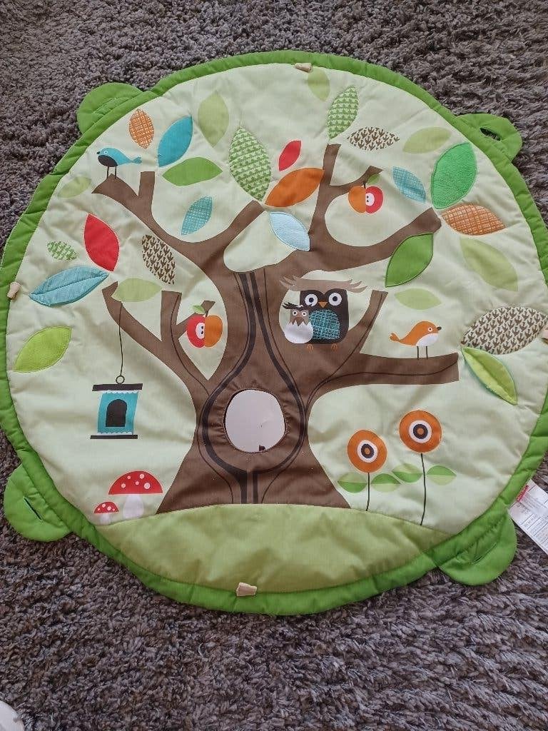Baby speelmat in vrolijke kleuren &mobiel voor park of bed, Ophalen, Gebruikt