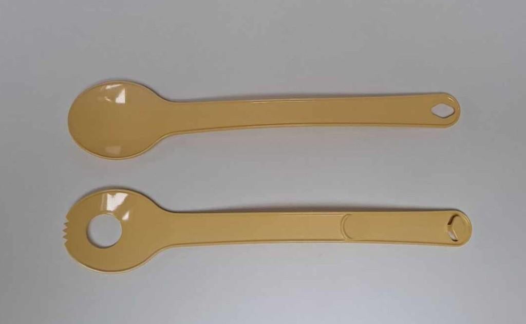 Tupperware™ « Couverts à Salade Plein-Air » jaune, Envoi, Neuf, Jaune, Autres types