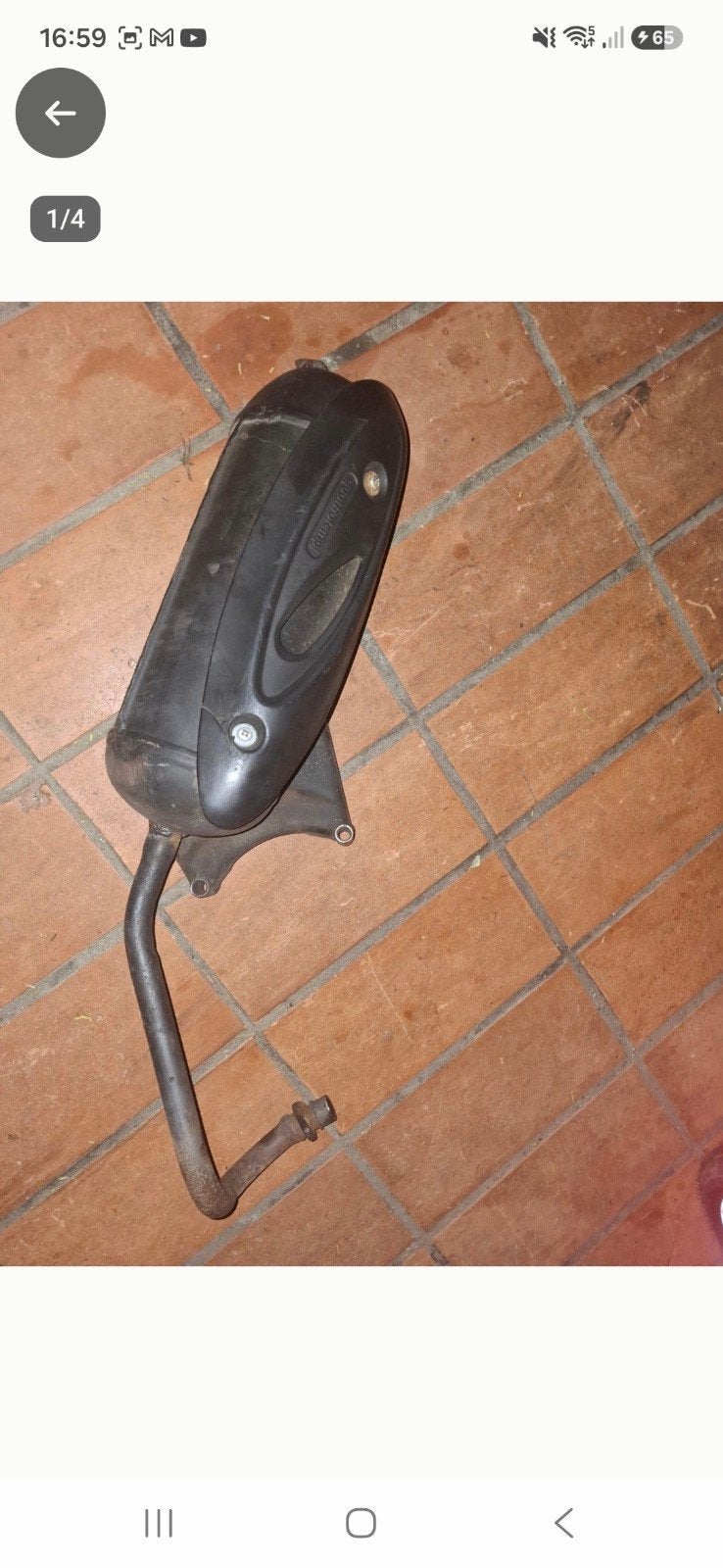 piaggio zip 2000 4 takt uitlaat, Ophalen, Uitlaat