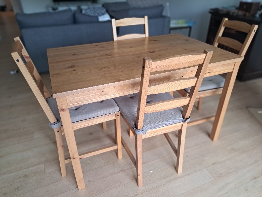 IKEA JOKKMOKK Tafel en 4 stoelen, Maison & Meubles, Enlèvement, Autres essences de bois