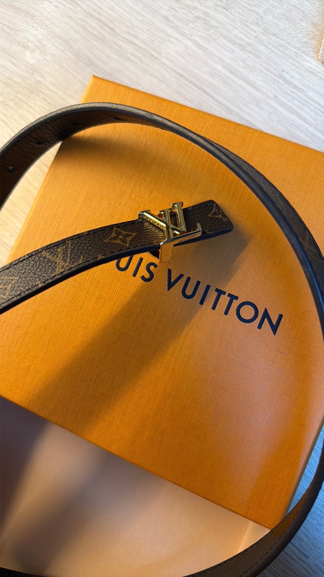 Louis vuitton riem, Ophalen, Bruin, Echt leder, Heupriem