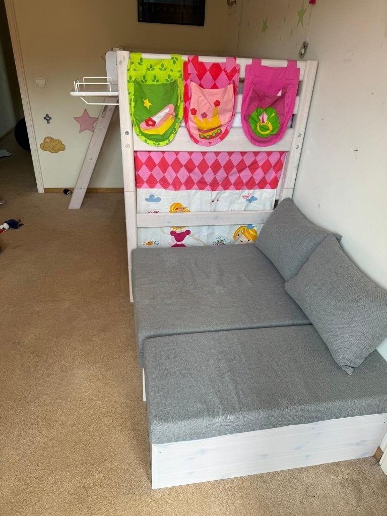 Ensemble Complet Lit Enfant Surelevé Flexa, Lit mezzanine ou Lit superposé, Enlèvement, 180 cm ou plus, 85 à 100 cm