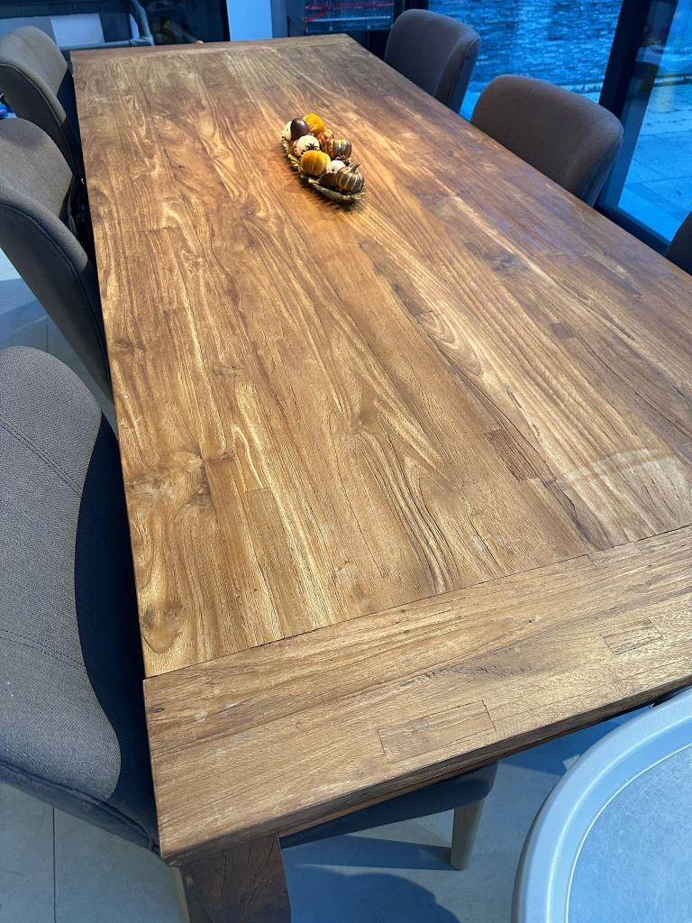 Tafel teak, Ophalen, Gebruikt