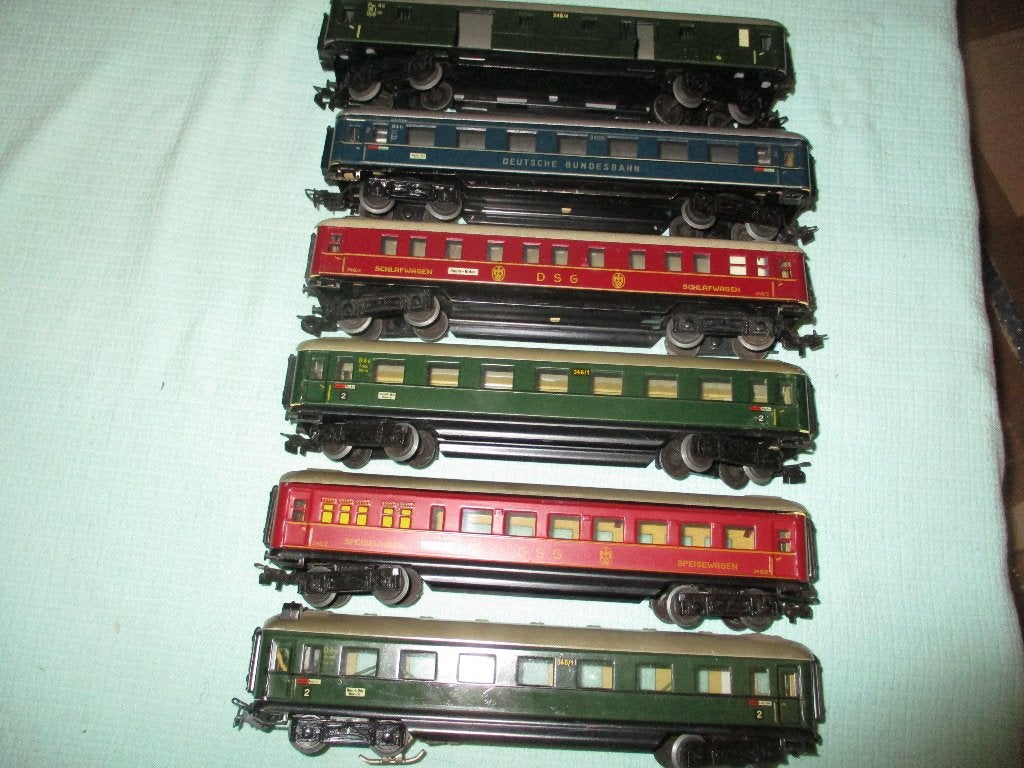 Marklin 6 wagons 346 années 50, Enlèvement ou Envoi, Utilisé, Wagon, Märklin