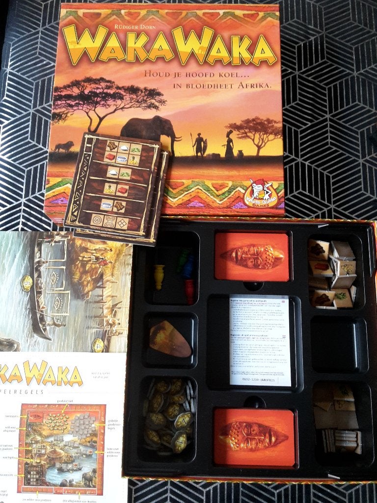 Nieuw spel Waka Waka, White Goblin, 2-4 sp, + 1 gratis promo, Hobby en Vrije tijd, Ophalen of Verzenden, Nieuw, White Goblin Games