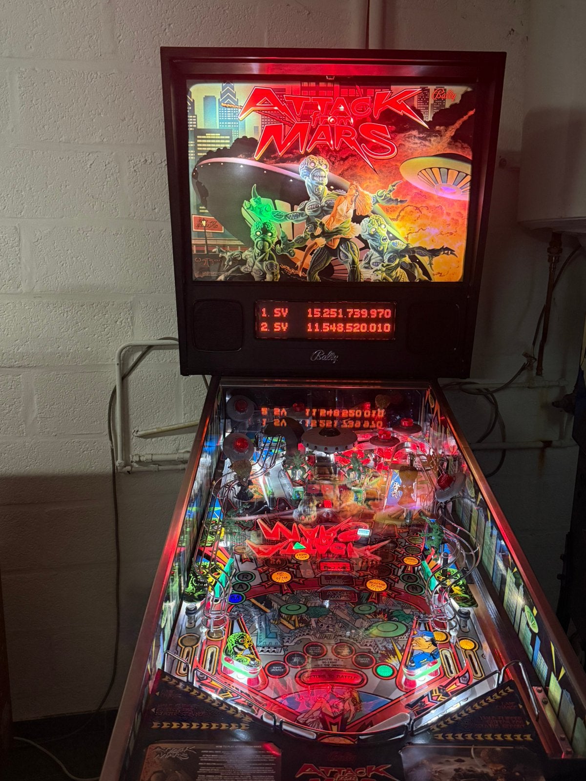 Flipper L'Attaque depuis Mars - Bally 1995, Collections, Bally, Flipper (jeu), Enlèvement, Imprimante matricielle