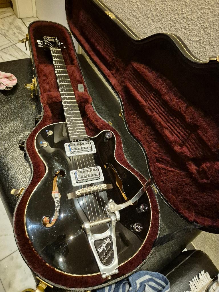 Gretsch G6118T-LTV 130th Anniversary Jr. Black Gold Bigsby, Enlèvement ou Envoi, Comme neuf, Hollow body, Autres marques