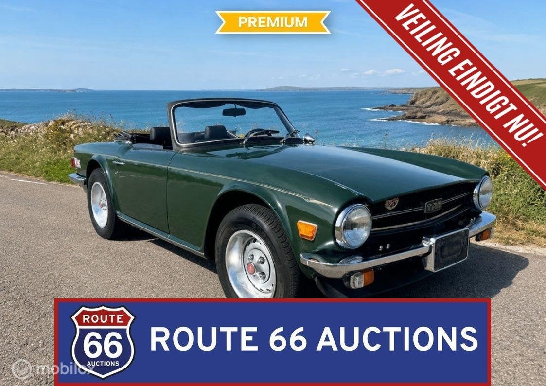 Triumph TR6 | 1976 | Route 66 Auctions, Autos, Oldtimers & Ancêtres, Achat, Entreprise, Boîte manuelle, Triumph