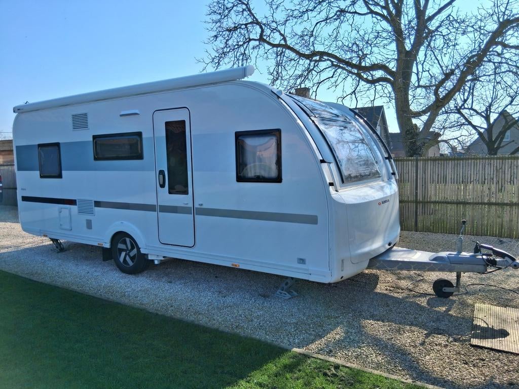 Caravan adria adora 573PT 3stapelbedden mover airco bj 2024, Caravanes & Camping, Caravanes, Particulier, Auvent, Adria