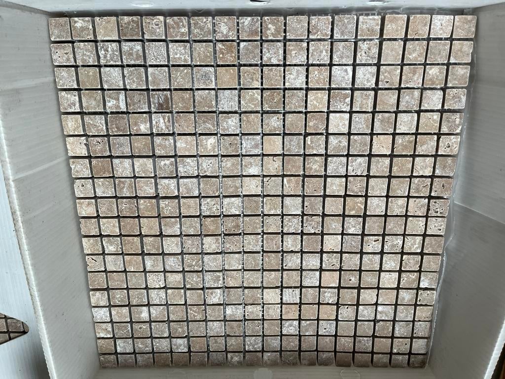 25 m2 Travertin mozaiek Noce Anticato, Ophalen, Nieuw